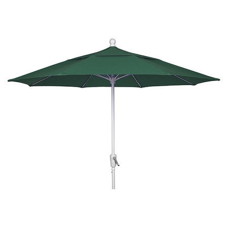 FIBERBUILT Oct Home Patio Umbrella CrankW/Green, 9 ft. 9HCRW-FOREST GREEN