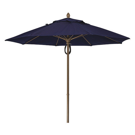 FIBERBUILT Market Umbrella 8Rib Pulley Pin Cb, Navy, 9ft. 9MPPCB-4646