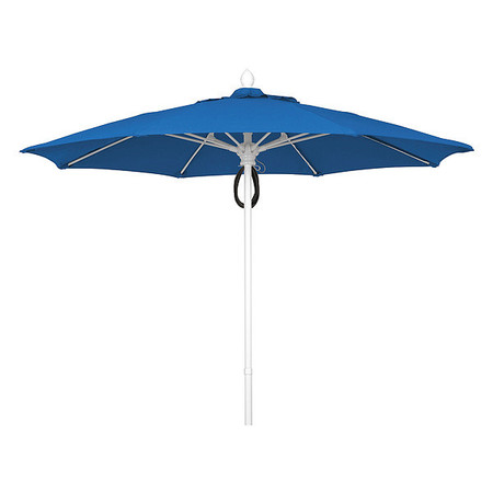 FIBERBUILT Mrkt Umbrella 8Rib Plly Pin, Sky Blue, 9Ft 9MPPW-4624