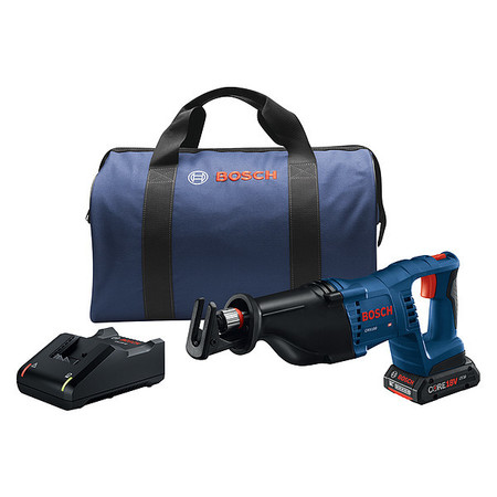 BOSCH D-Handle 1-1/8 In Reciprocating Saw Kit with (1) CORE18V 4.0 Ah Compact Battery 18V CRS180-B15