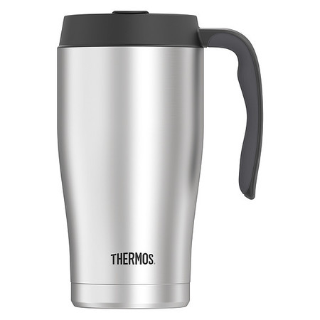 THERMOS Stainless Steel Mug, 22 oz., Stainless Steel, Hot 5 Hrs, Cold 16 Hrs TS1030SS4