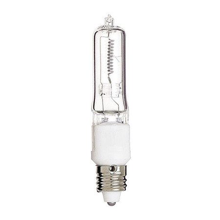 SATCO 50W T4 Halogen Light Bulb - Mini Candelabra Base - Clear Finish S3162