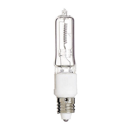 SATCO 75W T4 Halogen Light Bulb - Mini Candelabra Base - Clear Finish S3157