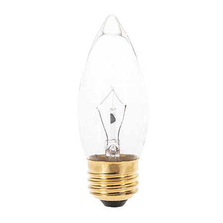 SATCO 25 W B11 Incandescent - Clear - 1500 Hours - 210L - Medium Base - 120V - 2-Pack S3731