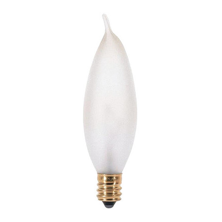 SATCO 25 W CA8 Incandescent - Frost - 2500 Hours - 200L - Candelabra Base - 130V A3678
