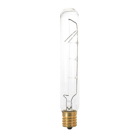 SATCO 25 W T6 1/2 Incandescent - Clear - 1500 Hours - 180L - Intermediate Base - 130V S3222