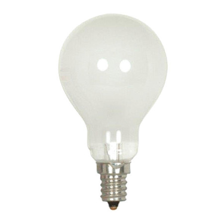 SATCO 40 W A15 Incandescent - Frost - Appliance Lamp - 1000 Hours - 420L - Candelabra Base - 130V S4161