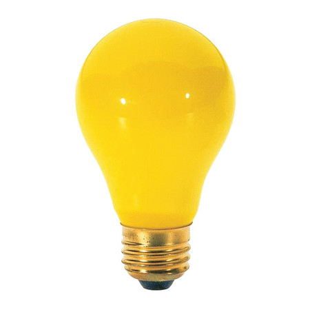 Satco 60 W A19 Incandescent - Yellow - 2000 Hours - Medium Base - 130V - 2/Pack S3938