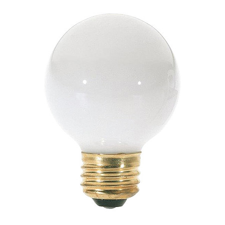 SATCO 40 W G18 1/2 Incandescent - Gloss White - 1500 Hours - 300L - Medium Base - 120V S3828