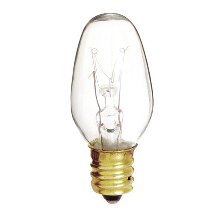 SATCO 4 W C7 Incandescent - Clear - 3000 Hours - 16L - Candelabra Base - 120V - 4-Pack S4724