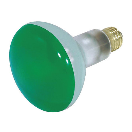 SATCO 75 W BR30 Incandescent - Green - 2000 Hours - Medium Base - 130V S3227