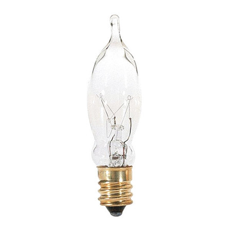 SATCO 7.5 W CA5 Incandescent - Clear - 1500 Hours - 40L - Candelabra Base - 120V S3241