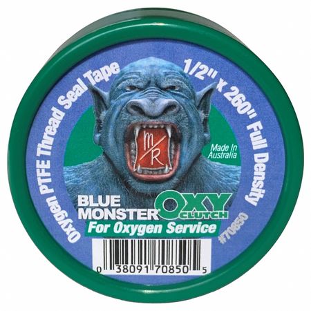BLUE MONSTER Medical Grade Oxygen PTFE Tape, 1/2"W 70850