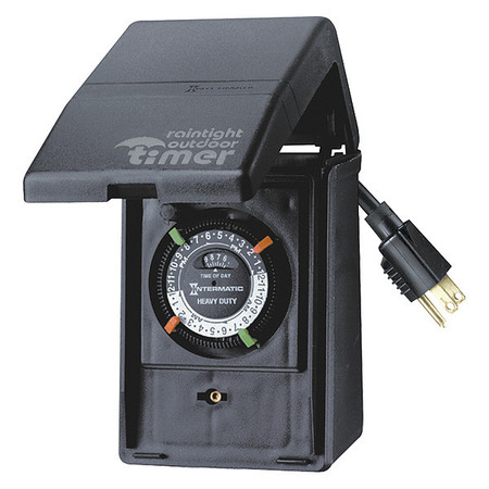 INTERMATIC Outdr Mech Plug-In Timer w Built-In Encl P1121