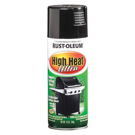 Rust-Oleum High Heat Spray, Black, 12 Oz 241169