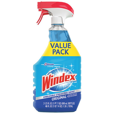 WINDEX Liquid Glass Cleaner, Trigger Spray Bottle, 6 PK 697176