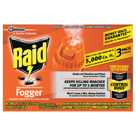 RAID Concentrated Deep Reach Fogger, 1.5, PK12 305690 / 695500