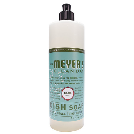 MRS. MEYERS CLEAN DAY Clean Day Dish Soap, Basil, 16 oz., PK6 651202