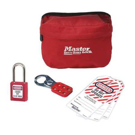 MASTER LOCK Personal Lockout Kit with Pouch, Red S1010P410
