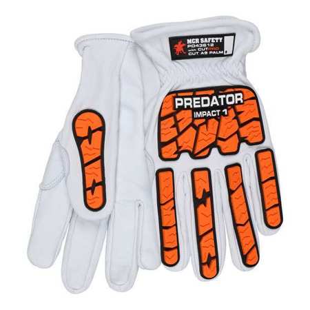 PREDATOR Cut/Impact Resistant Glove, A9, XL, Whi, PR PD43612XL