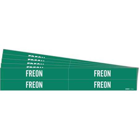 Pipe Marker,Adhesive,White,Freon,PK5, 7112-4-PK