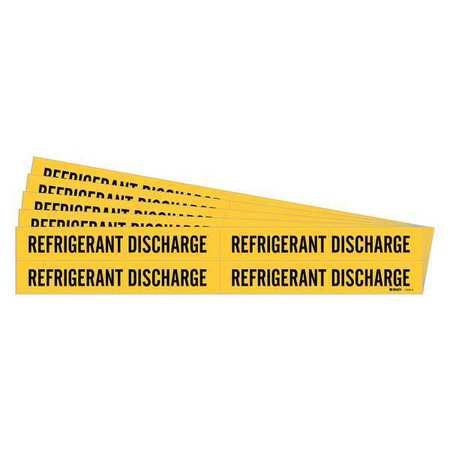 BRADY Pipe Marker, , Refrigerant Discharge, PK5, 7234-4-PK 7234-4-PK