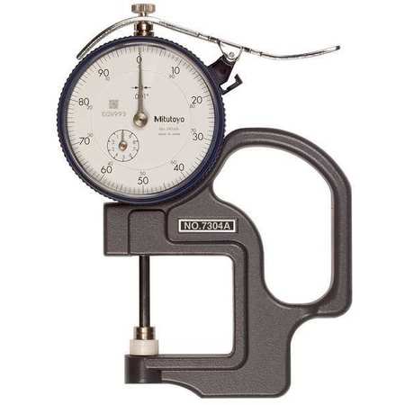 MITUTOYO Dial Thickness Gauge, 0 to 1" Range 7304A