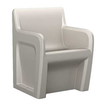 SENTINEL Arm Chair, Floor Mount, Stone Gray, w/Door 106484SGS