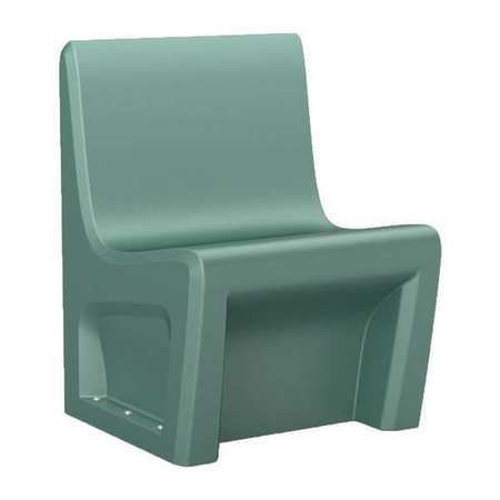 SENTINEL Armless Chair, Floor Mount, Aqua w/Door 116484AQS