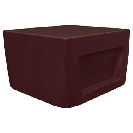 ENDURANCE Square Endurance End Table Burgundy w/Sand Door, 24 in W, 24 in L, 15 in H 126484BYS