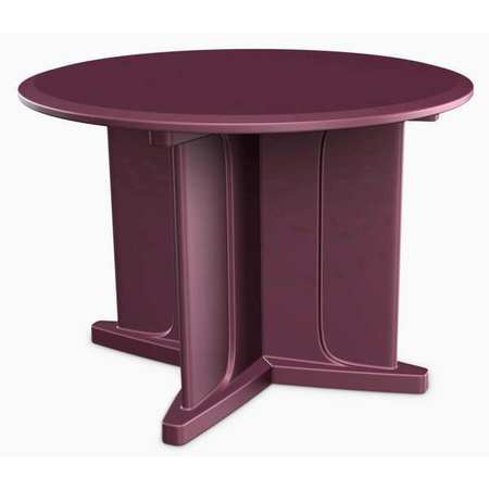 ENDURANCE Round Endurance Table 48" Round Bugundy, 48 in W, 48 in L, 29 in H 66751BY