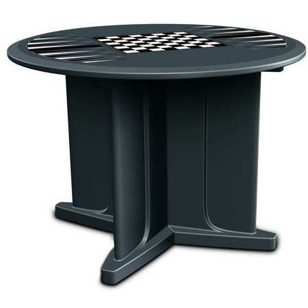 ENDURANCE Round Endurance Table 48" Round Black Game Top, 48 in W, 48 in L, 29 in H 66751BKGT