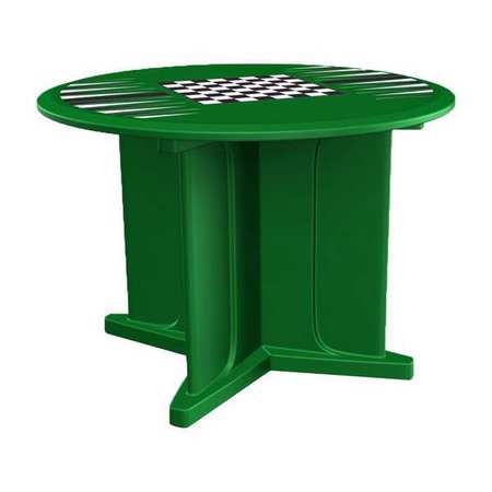 ENDURANCE Round Endurance Table 48" Round Green Game Top, 48 in W, 48 in L, 29 in H 66751GNGT