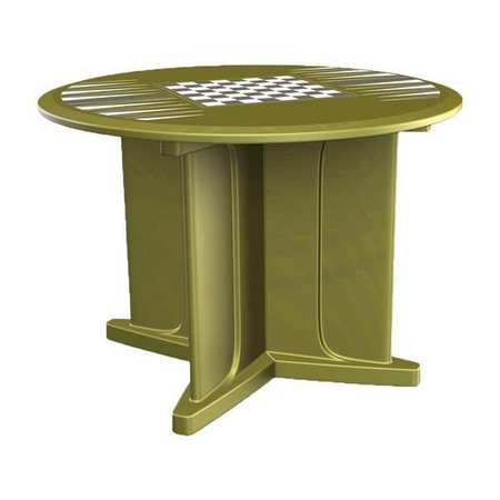 ENDURANCE Round Endurance Table 48" Round Sand Game Top, 48 in W, 48 in L, 29 in H 66751SDGT