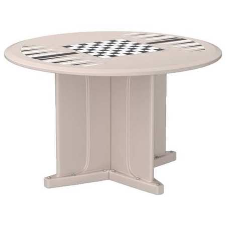 ENDURANCE Table, 48" Round, Stone Gray, Game Top 66751SGGT