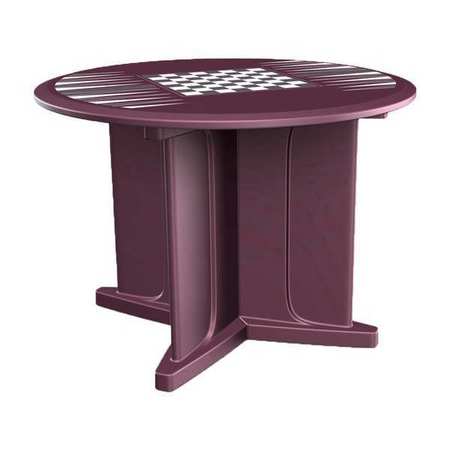 ENDURANCE Endurance Table, 42" Round, Burgundy 66749BYGT