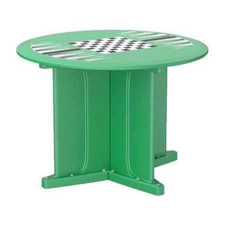 ENDURANCE Round Endurance Table 42" Round Green Game Top, 42 in W, 42 in L, 29 in H 66749GNGT