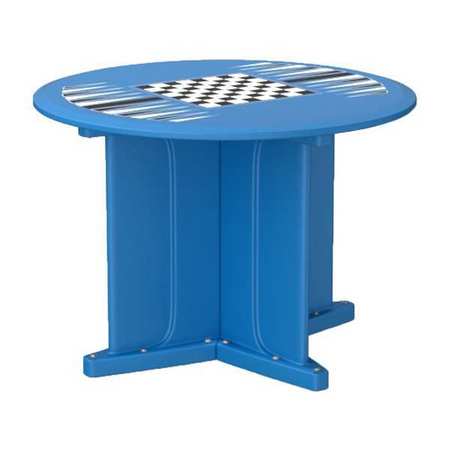 ENDURANCE Table, 42" Round, Slate Blue, Game Top 66749SBGT