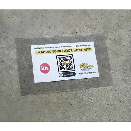 MIGHTY LINE Floor Label Cover, PK50 MLLabel610HD