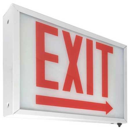 BIG BEAM Exit Sign, LED, Red Letter Color, 2 Faces, ECHL2RWW ECHL2RWW