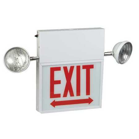 BIG BEAM Exit Sign, LED, Red Letter Color, 2 Faces, LS2ECXL2RWW LS2ECXL2RWW