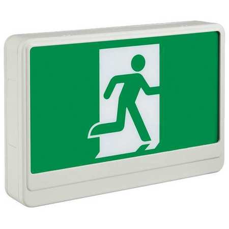 BIG BEAM Exit Sign, LED, Green Letter Color, 2 Faces EXKL2GWWU-RUNMAN