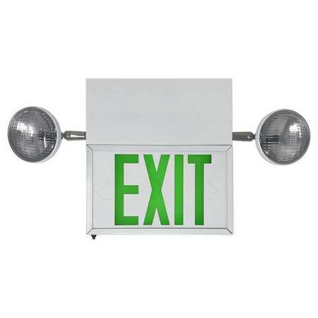 BIG BEAM Exit Sign, LED, Green Letter Color, 3 Faces, L2ETXFL2GWW-U L2ETXFL2GWW-U