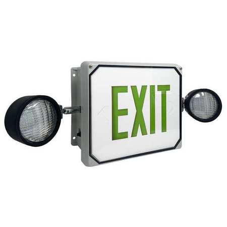 BIG BEAM Exit Sign, LED, Green Letter Color, 1 Face, LS2E4XL1GW-FSH LS2E4XL1GW-FSH
