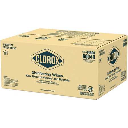 CLOROX Disinfecting Wipes, Packet, Fresh Scent, White, 900 PK 60048