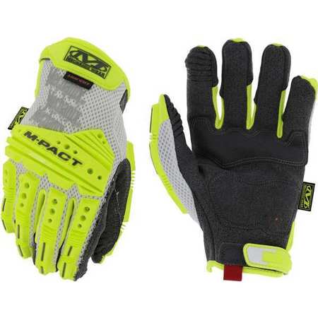 MECHANIX WEAR Gloves, High-Visibility Yellow, M, PR SMV-C91-009