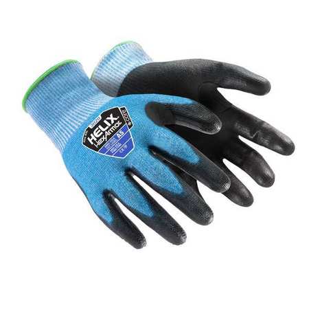 HEXARMOR Safety Gloves, Knit, A5, 2XL, Black/Blue, PR 3020-XXL (11)