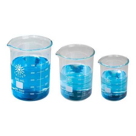 Zoro Select Beaker Set, 250 mL, 400 mL, 600 mL BGSET3-HD