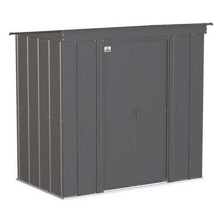ARROW STORAGE PRODUCTS Shed, Charcoal, Assembled CLP64CC