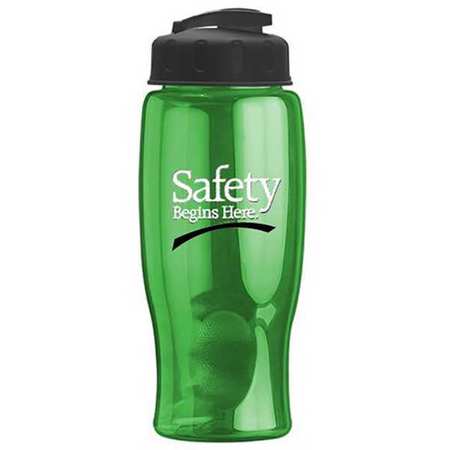 QUALITY RESOURCE GROUP Water Bottle, 27oz., Green TB27UCF